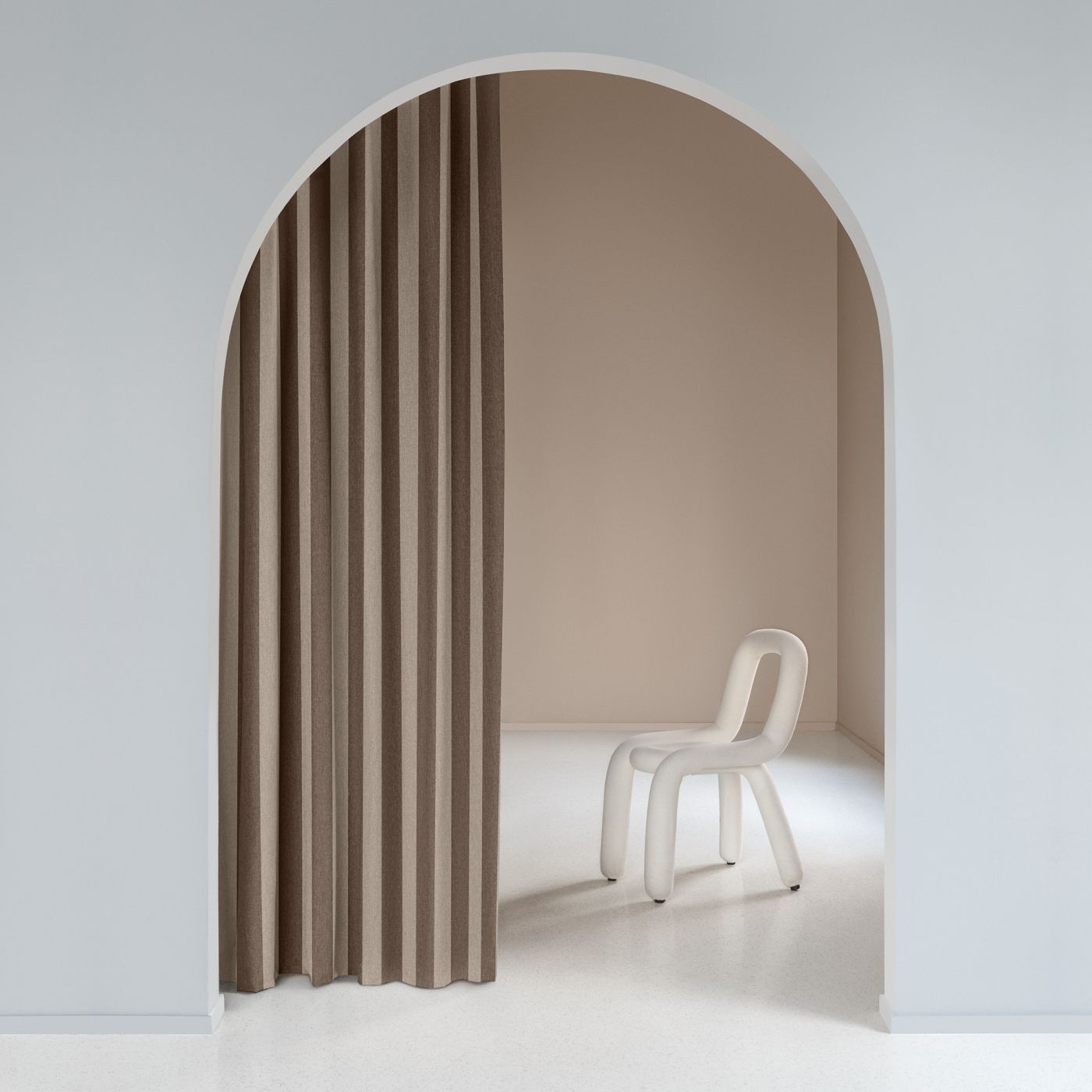 Штора Рогожка, пэ Зебра-капучино