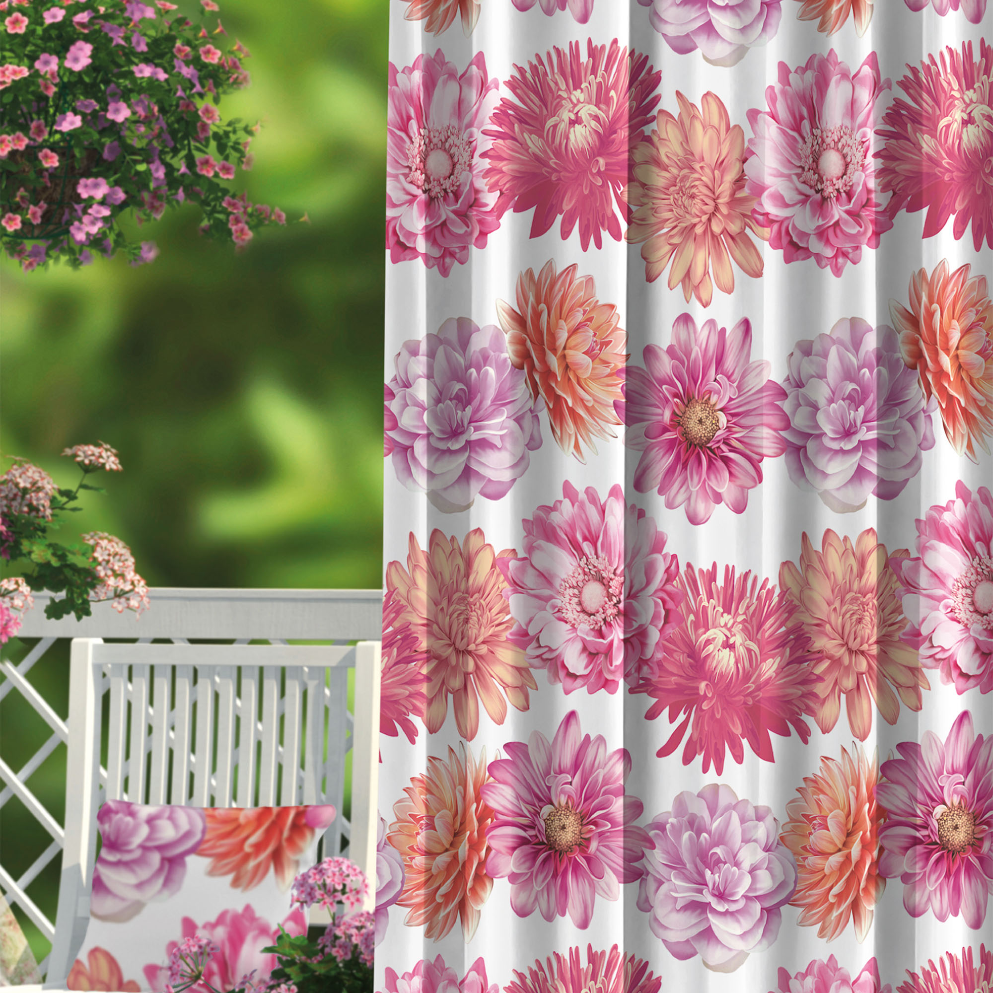 Штора Сатен Summer garden